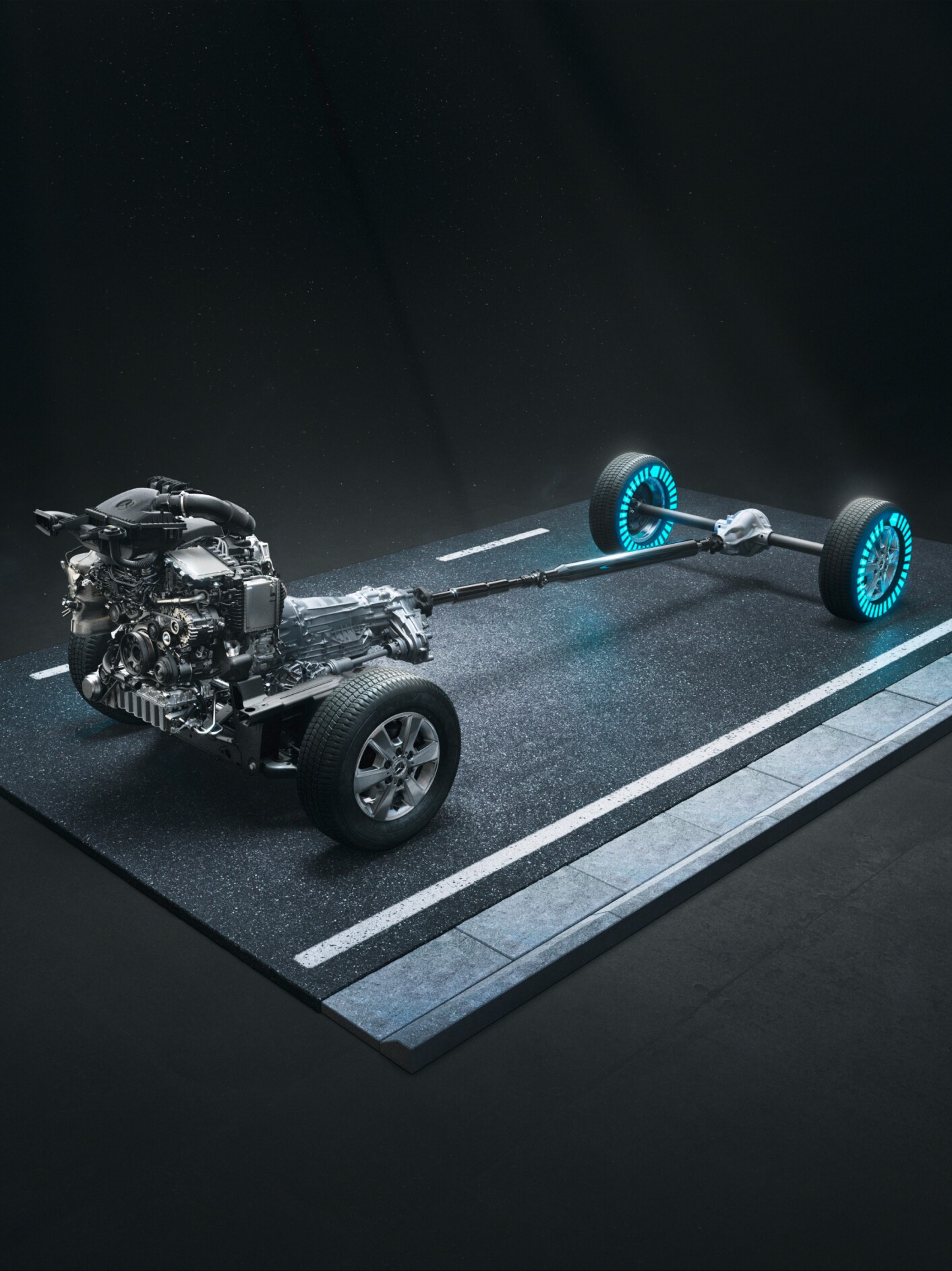 Náhon na všetky kolesá 4x4 so systémom Torque on Demand šasi Sprinter.