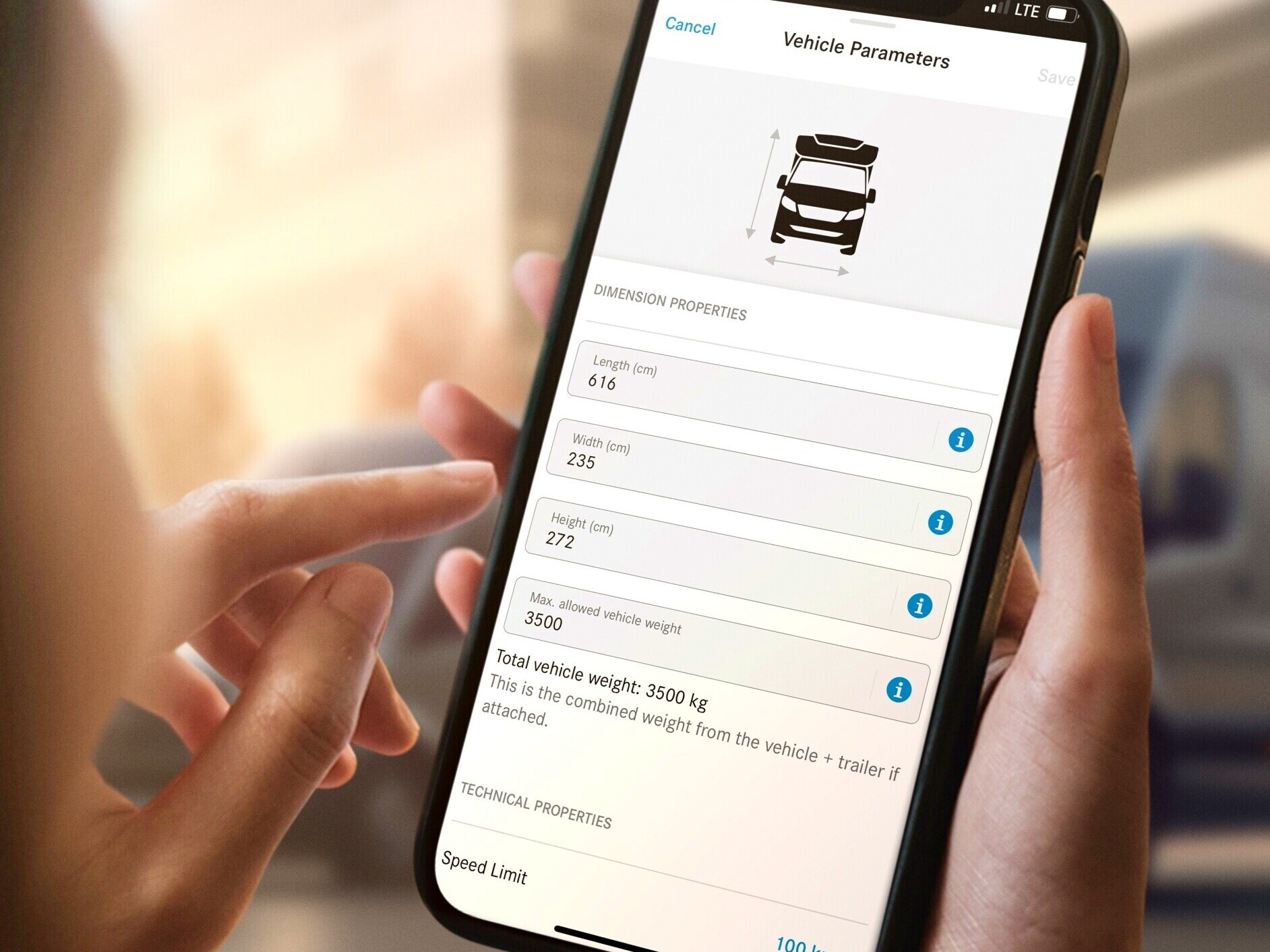 Digitálne doplnky pre transportér Mercedes-Benz.