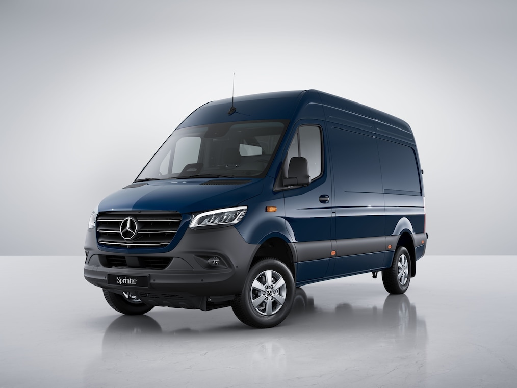 Skriňové vozidlo Mercedes-Benz Sprinter s&nbsp;náhonom na všetky kolesá 4x4 so systémom Torque on Demand.