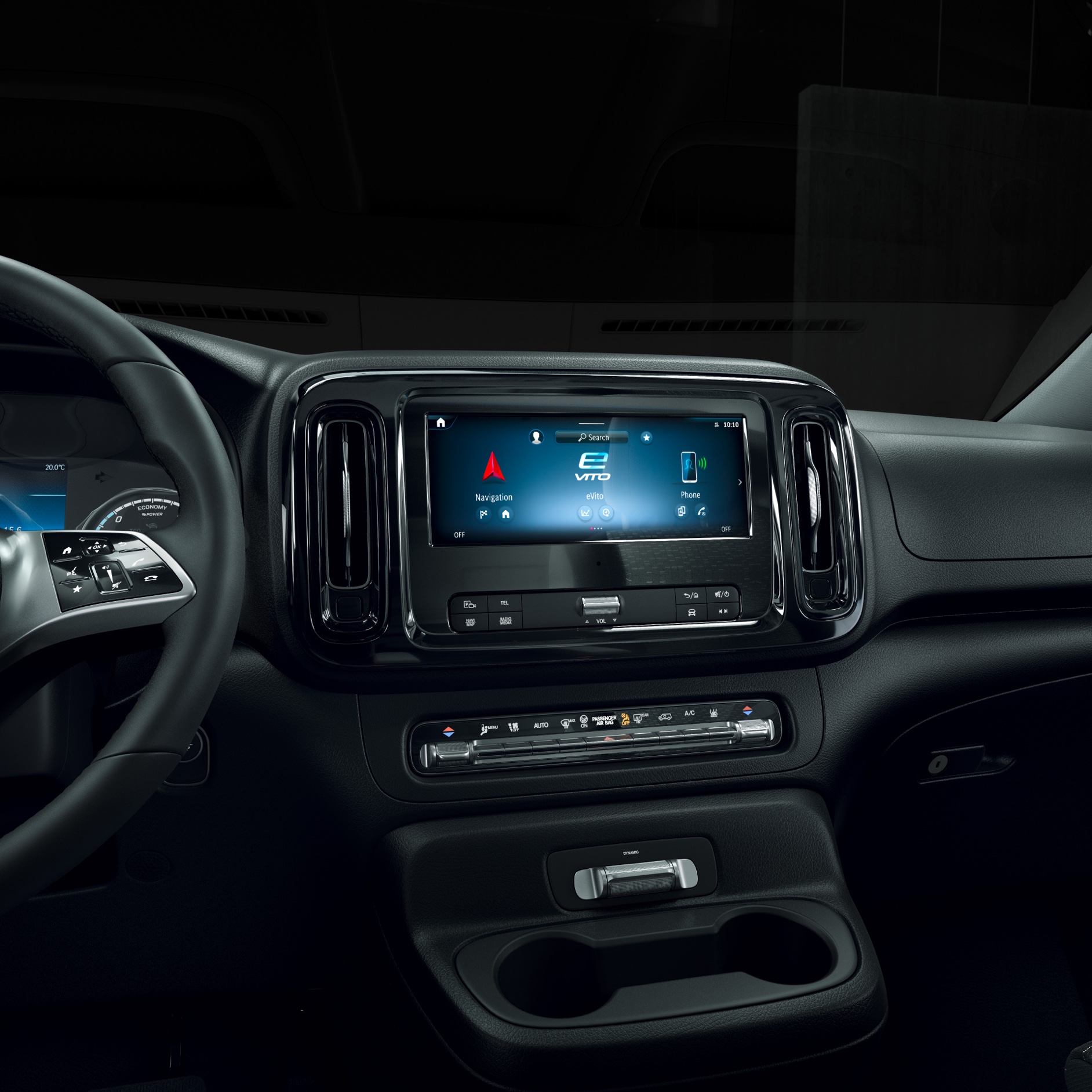 Inteligentná konektivita | Transportéry Mercedes-Benz Multimediálny systém MBUX vo vozidle Mercedes-Benz eVito.